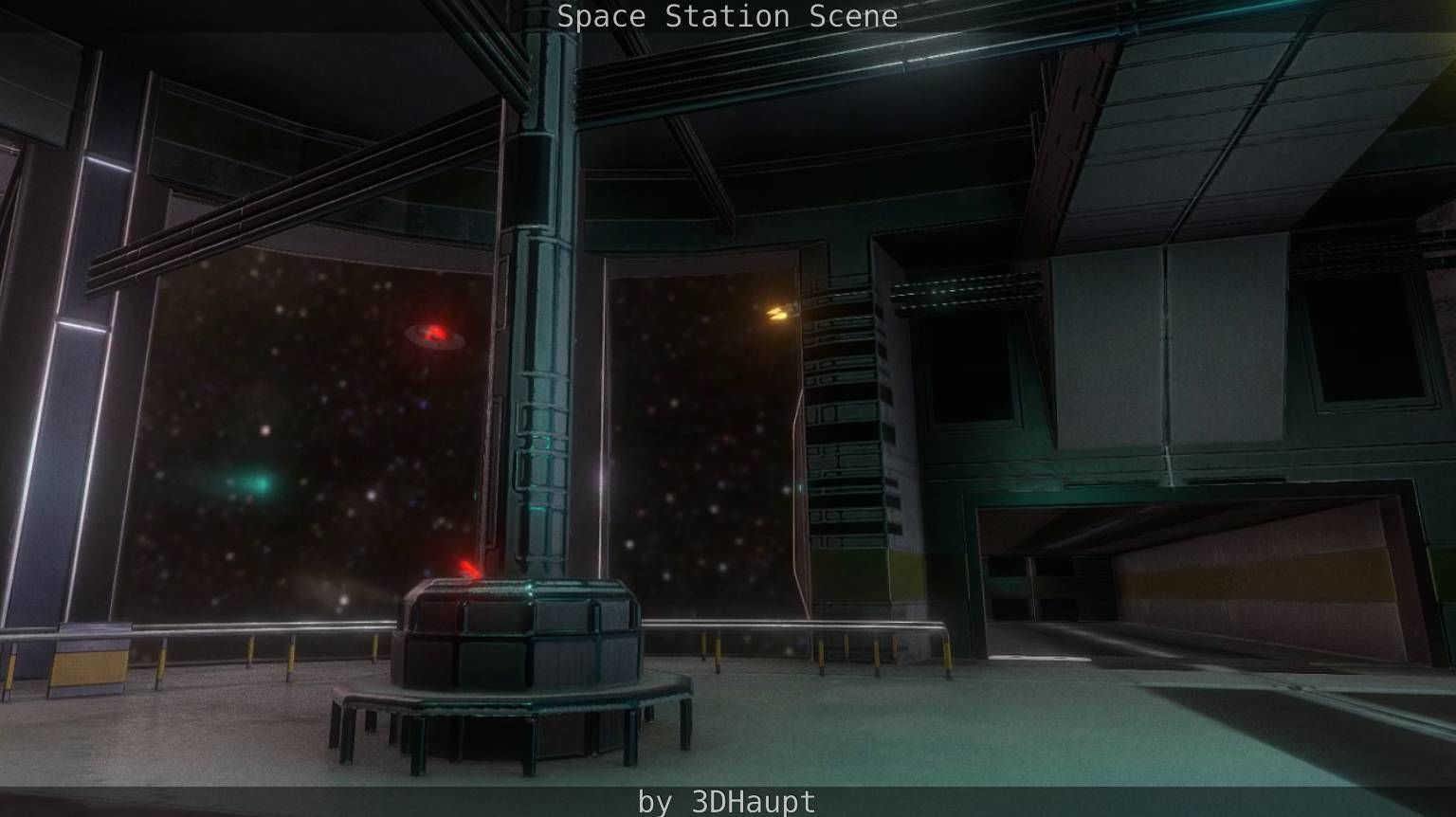 Space Station Scene  Free low-poly 3D model_29