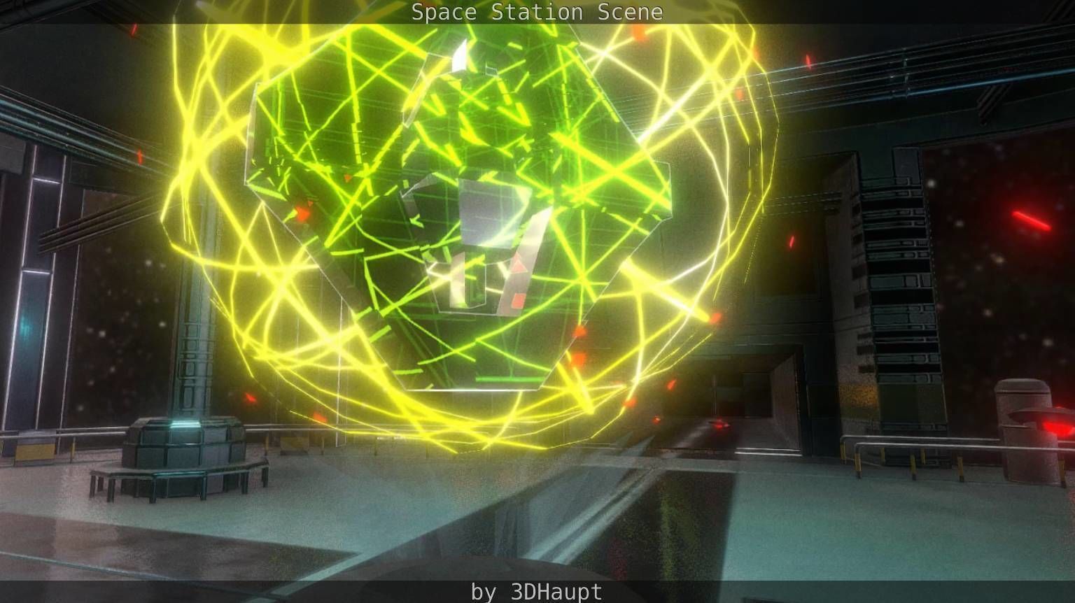 Space Station Scene  Free low-poly 3D model_38