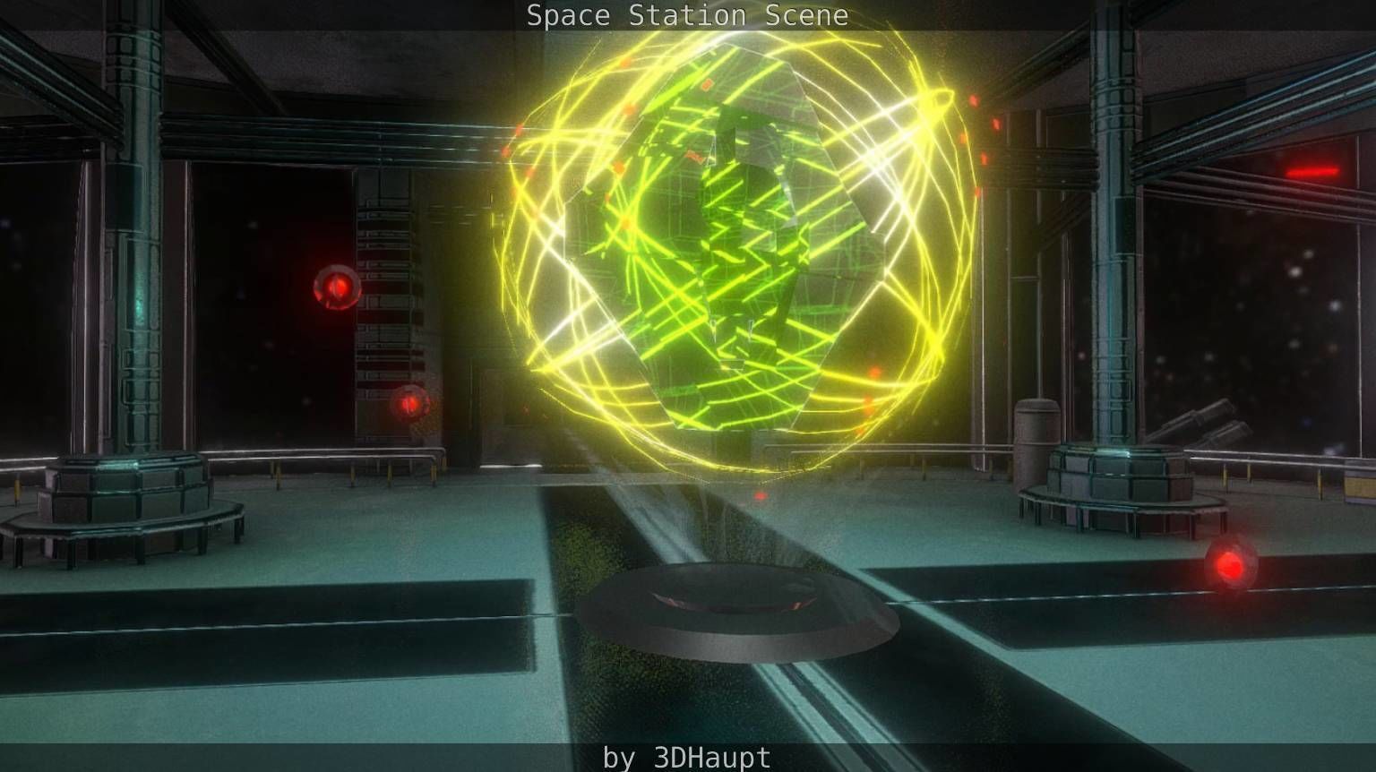 Space Station Scene  Free low-poly 3D model_93