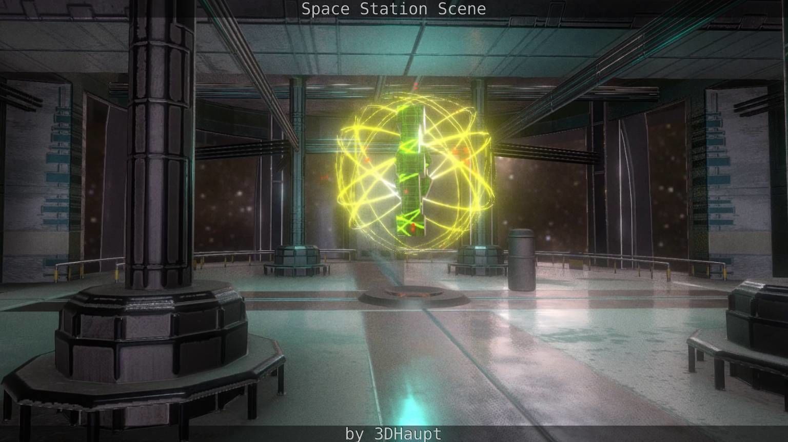 Space Station Scene  Free low-poly 3D model_80