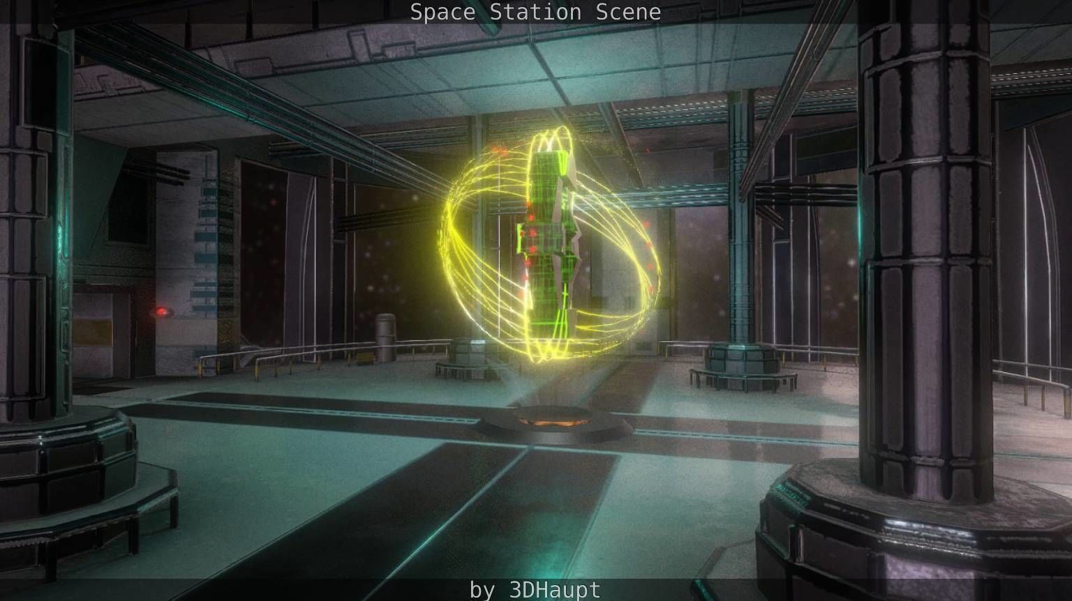 Space Station Scene  Free low-poly 3D model_83