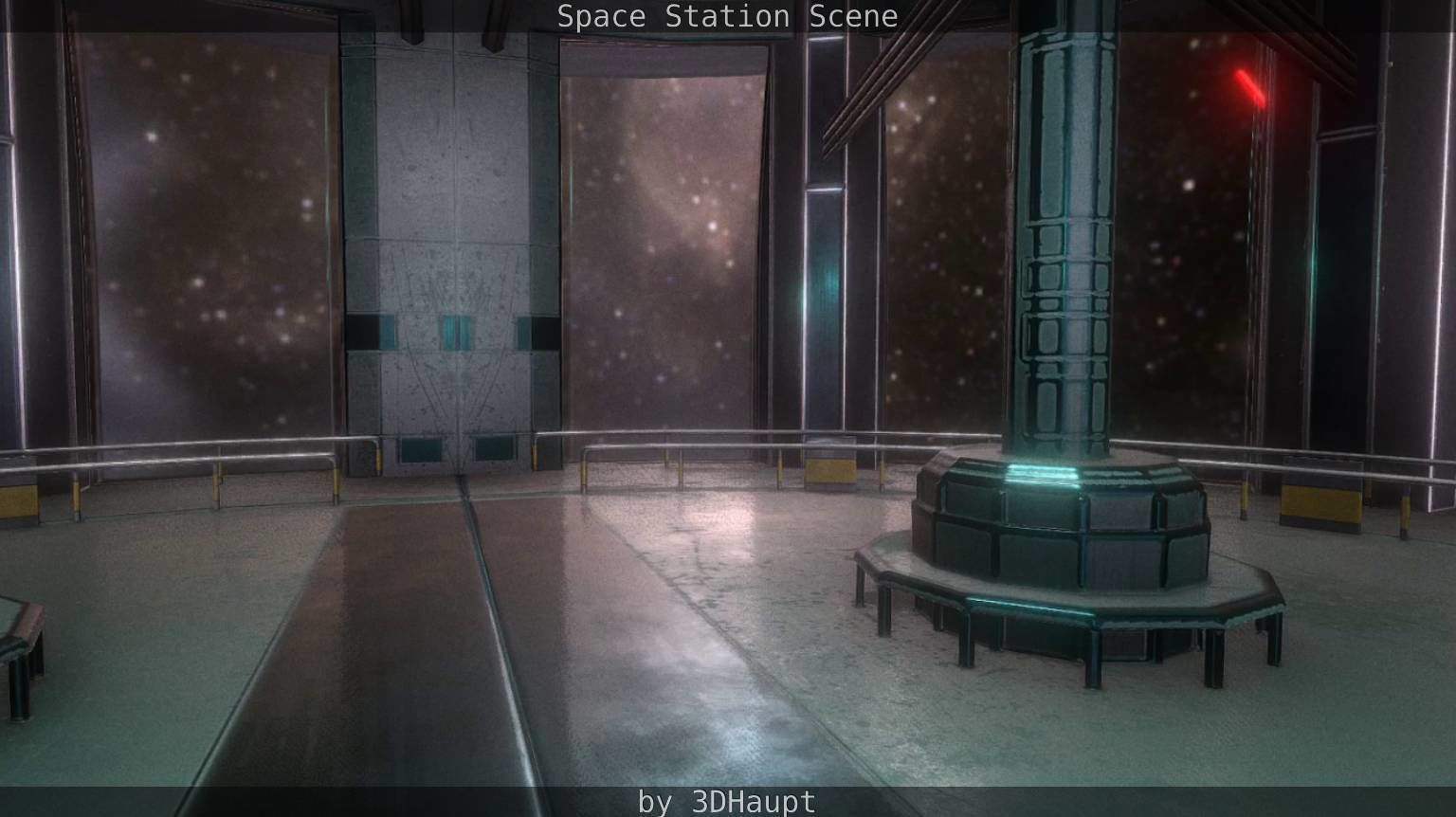 Space Station Scene  Free low-poly 3D model_36