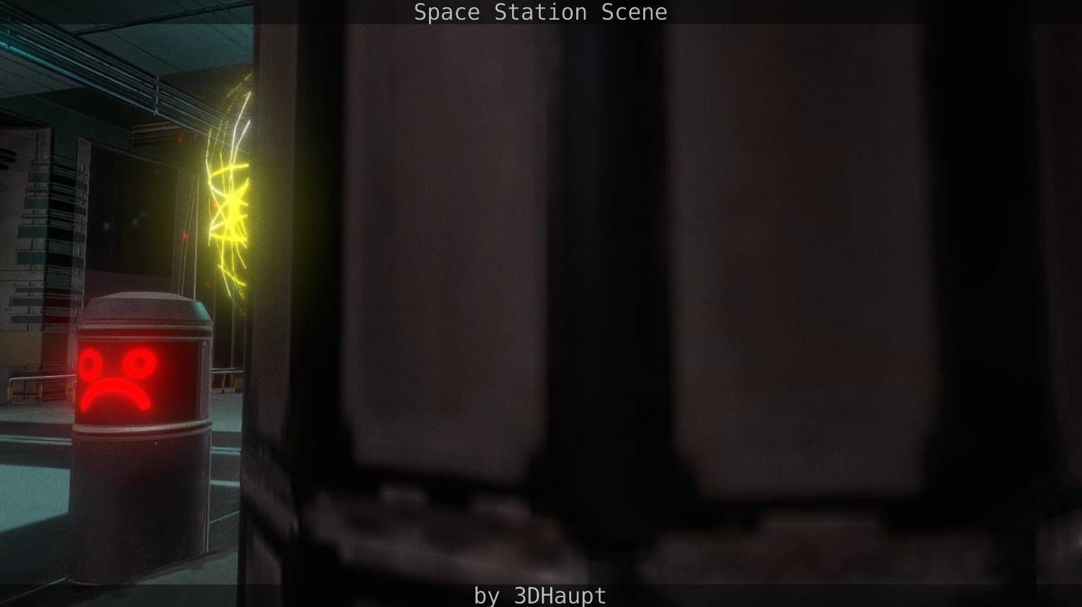 Space Station Scene  Free low-poly 3D model_85