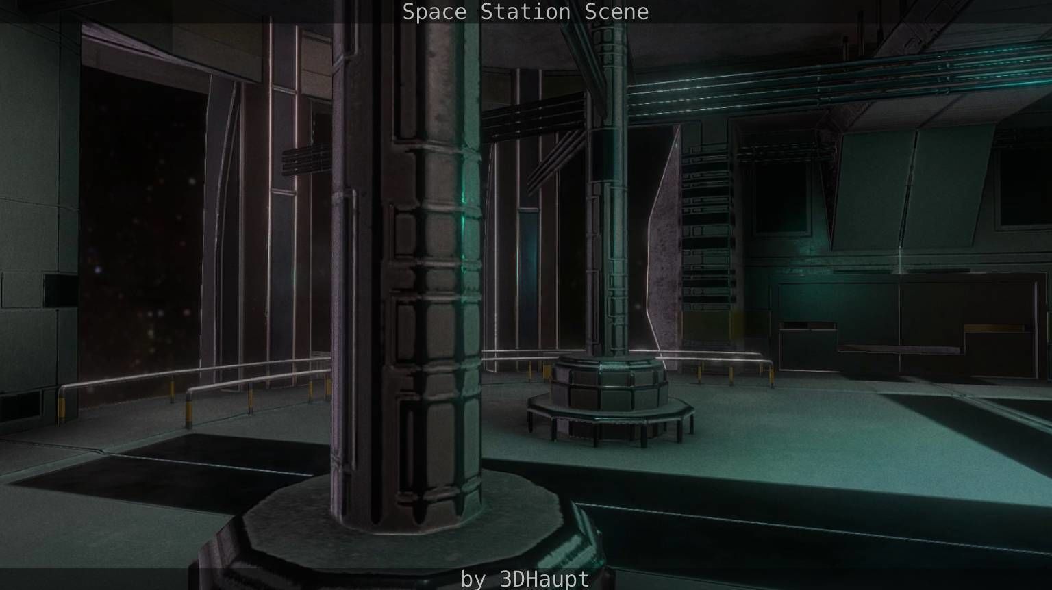 Space Station Scene  Free low-poly 3D model_94