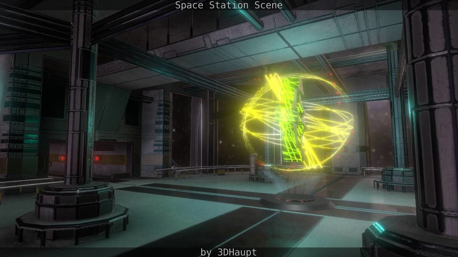 Space Station Scene  Free low-poly 3D model_86