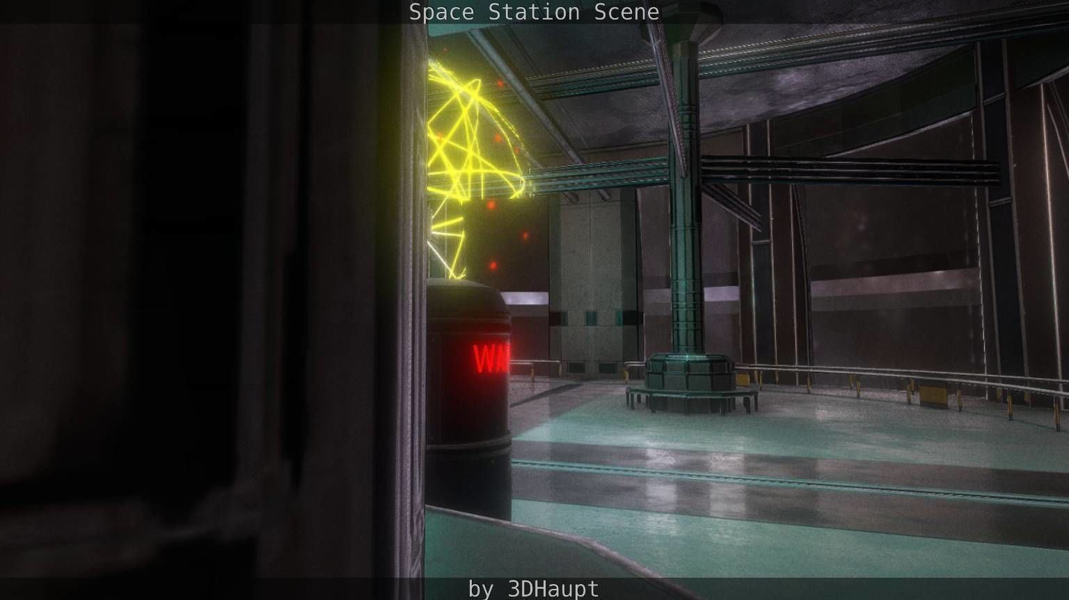 Space Station Scene  Free low-poly 3D model_87