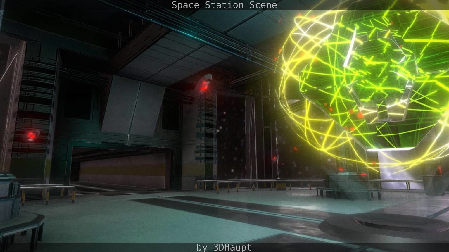 Space Station Scene  Free low-poly 3D model_26