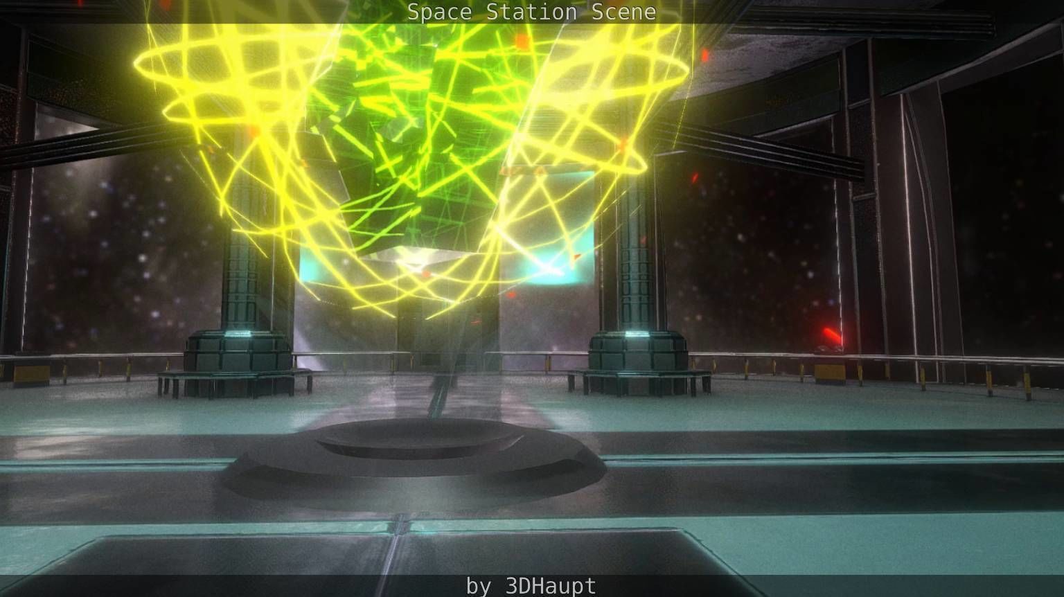 Space Station Scene  Free low-poly 3D model_105