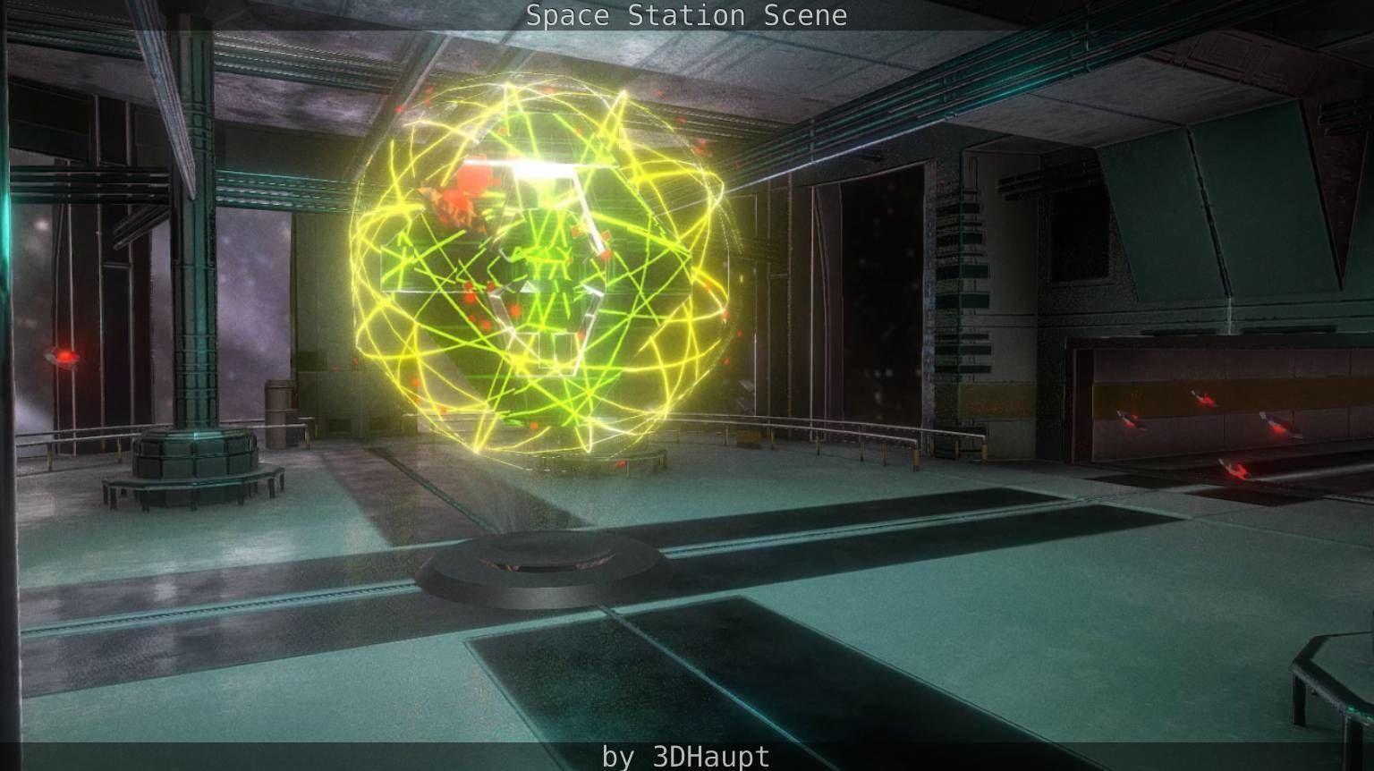 Space Station Scene  Free low-poly 3D model_47