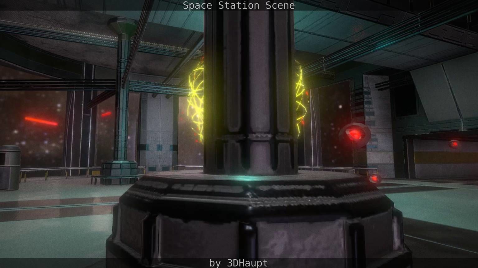 Space Station Scene  Free low-poly 3D model_90