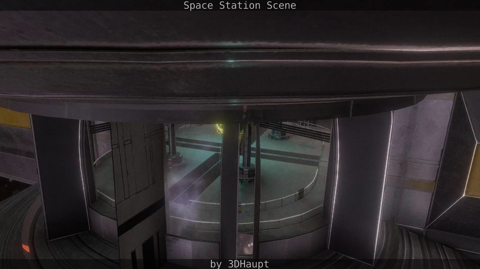 Space Station Scene  Free low-poly 3D model_66