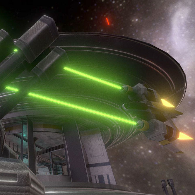 Space Station Scene  Free low-poly 3D model_4