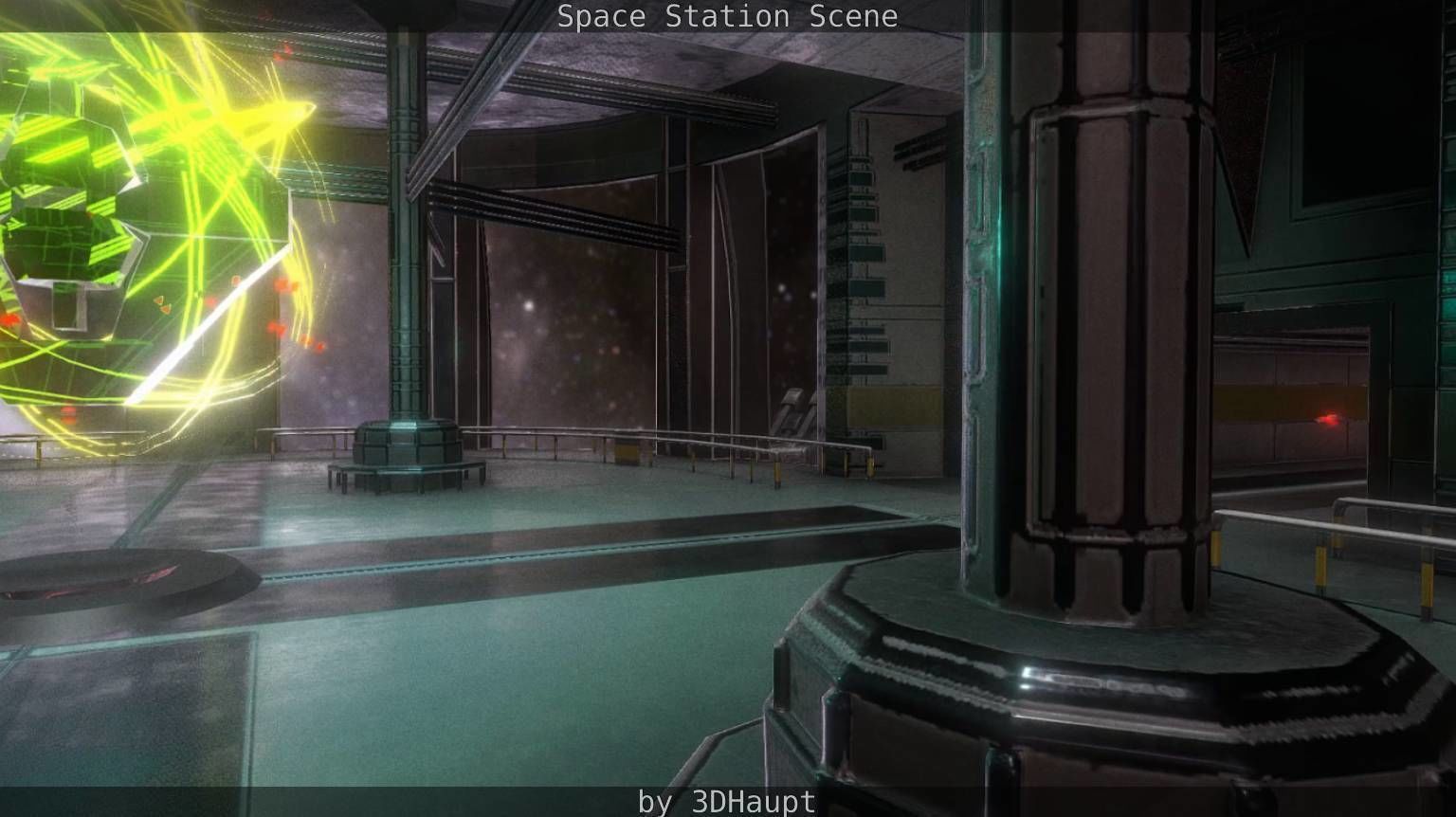 Space Station Scene  Free low-poly 3D model_28