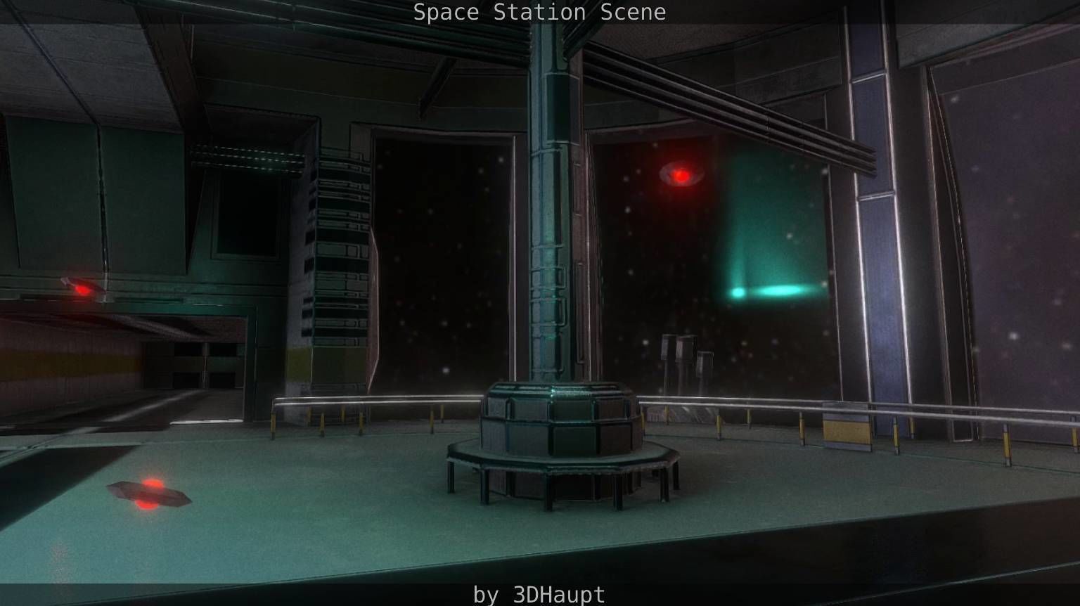 Space Station Scene  Free low-poly 3D model_24