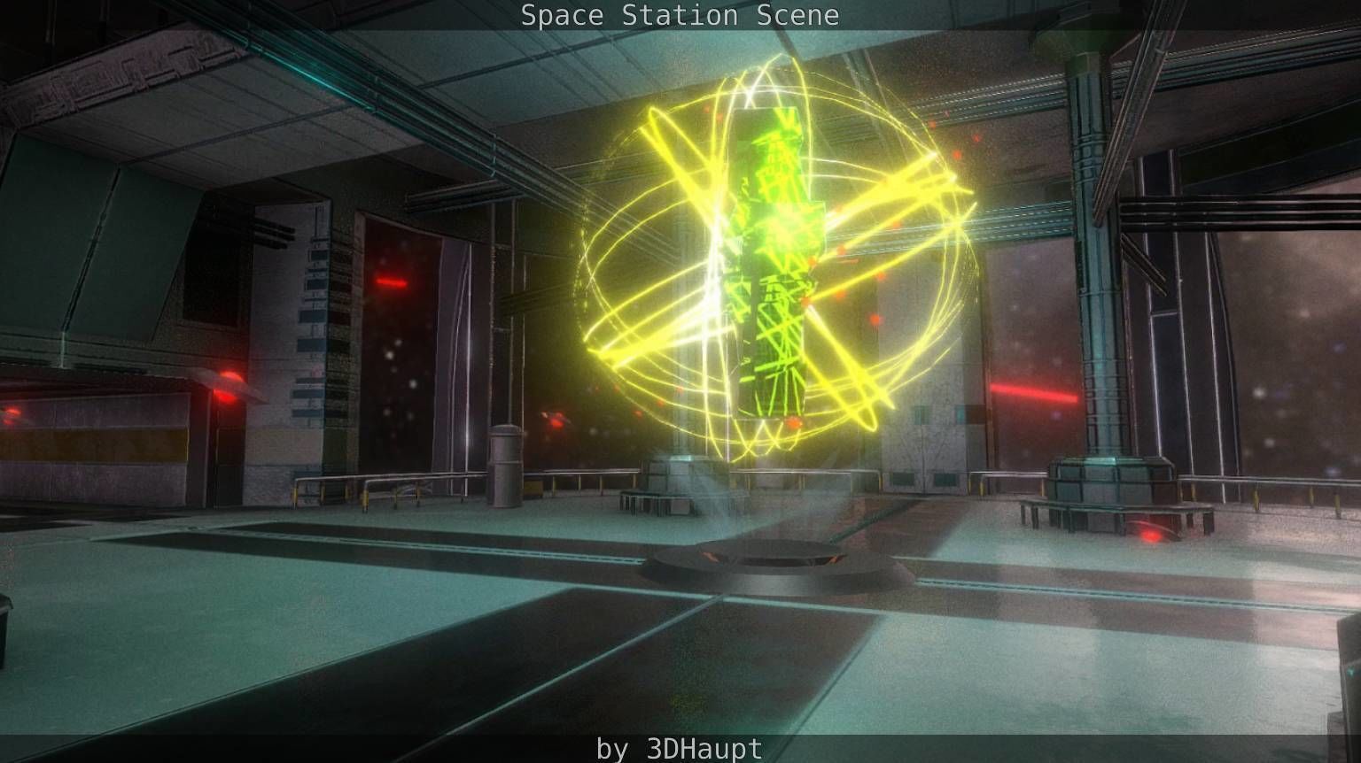 Space Station Scene  Free low-poly 3D model_92