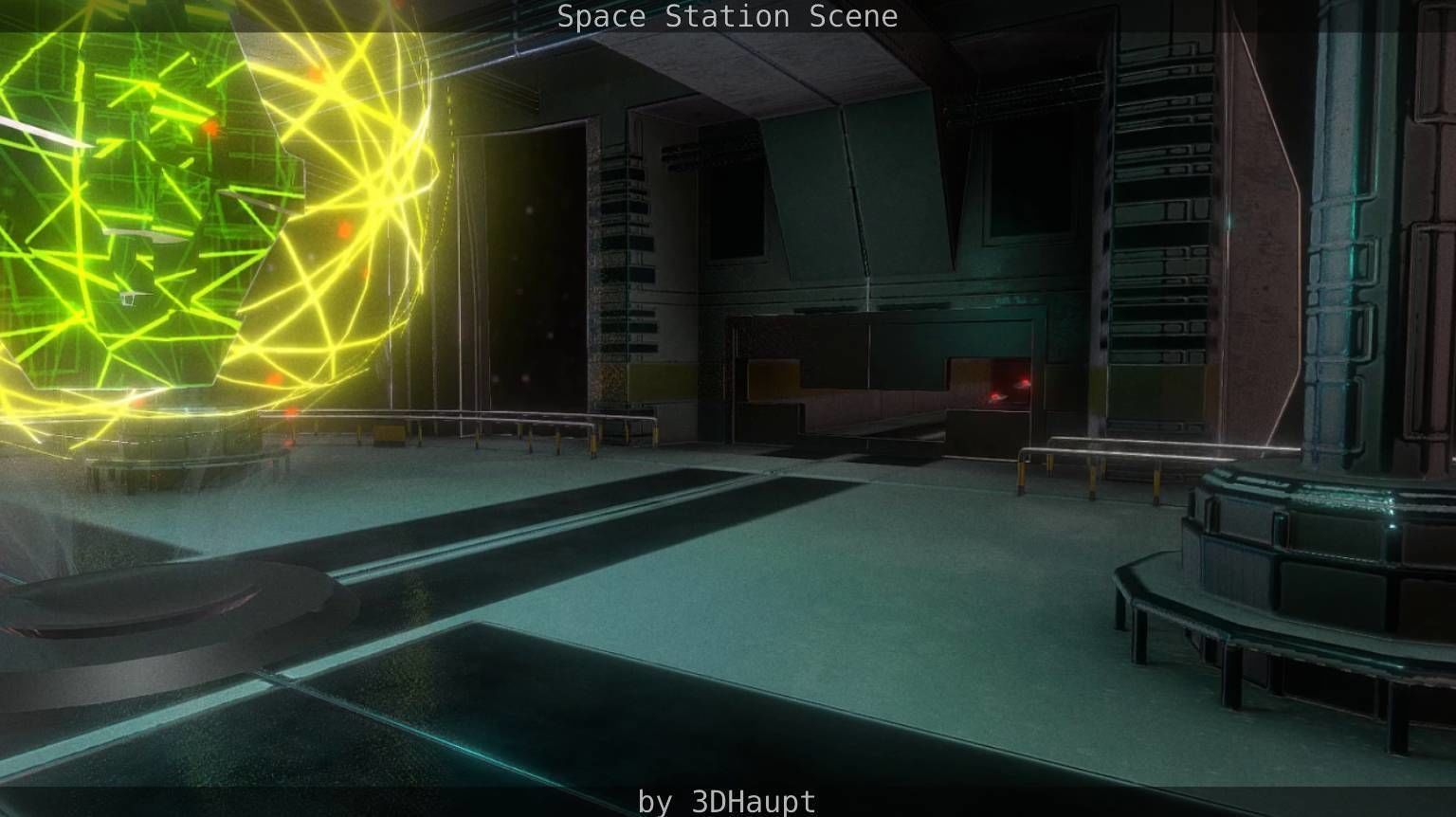 Space Station Scene  Free low-poly 3D model_30