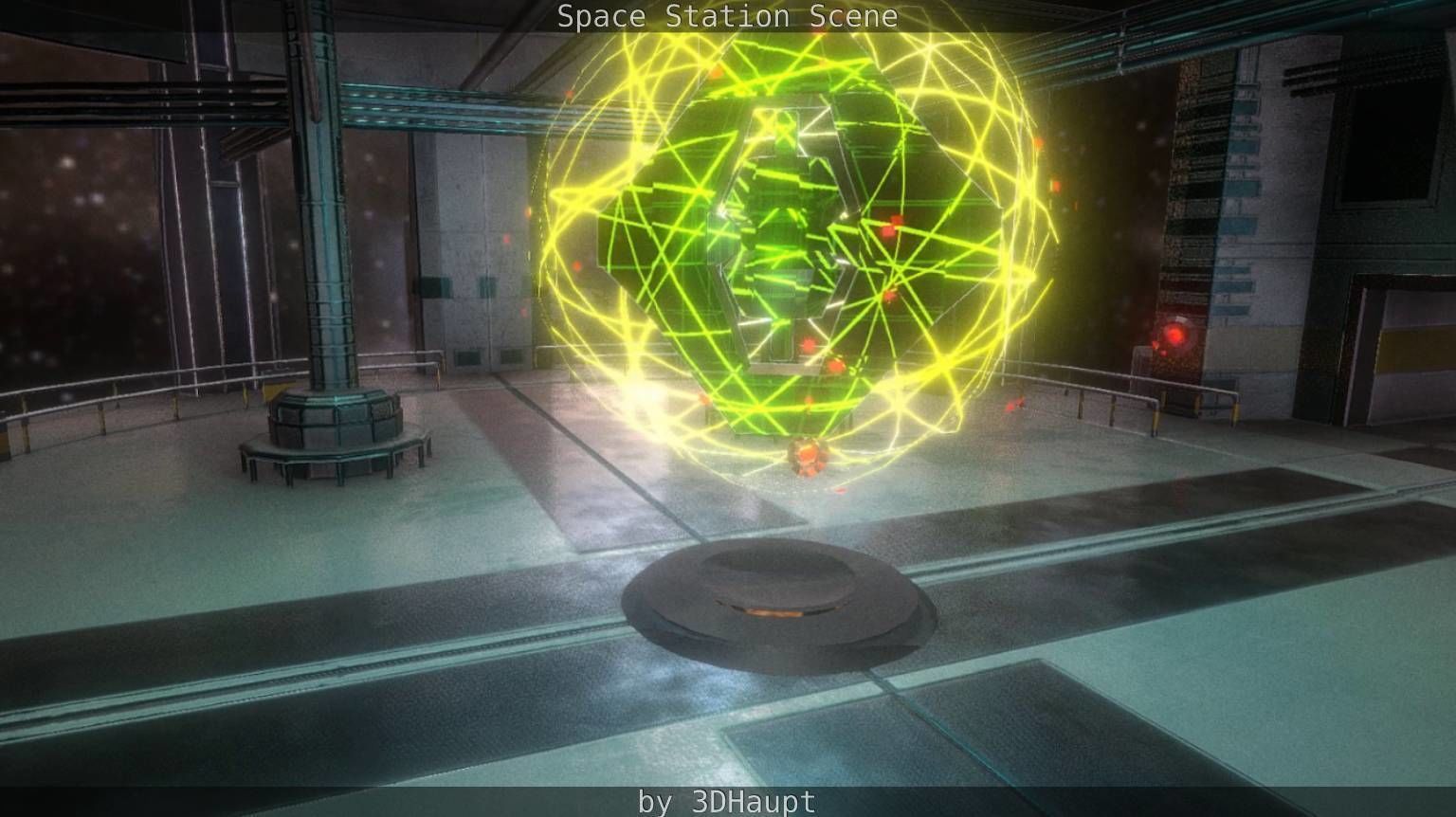 Space Station Scene  Free low-poly 3D model_41