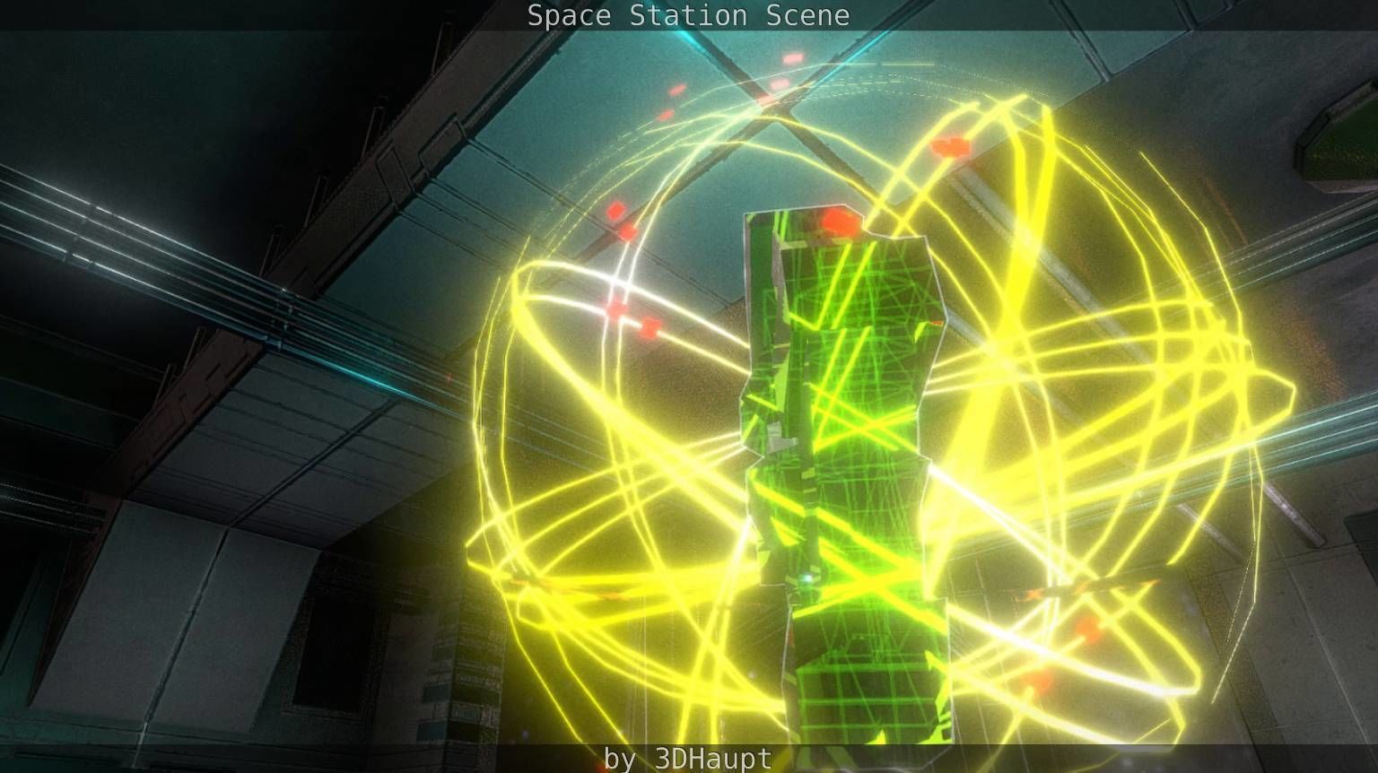 Space Station Scene  Free low-poly 3D model_39