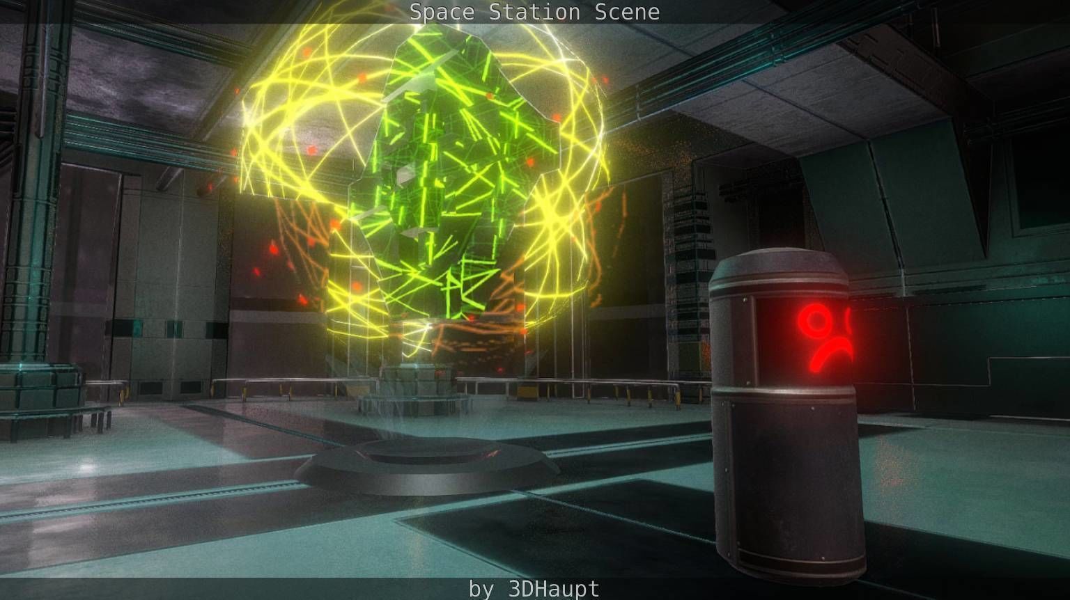 Space Station Scene  Free low-poly 3D model_84