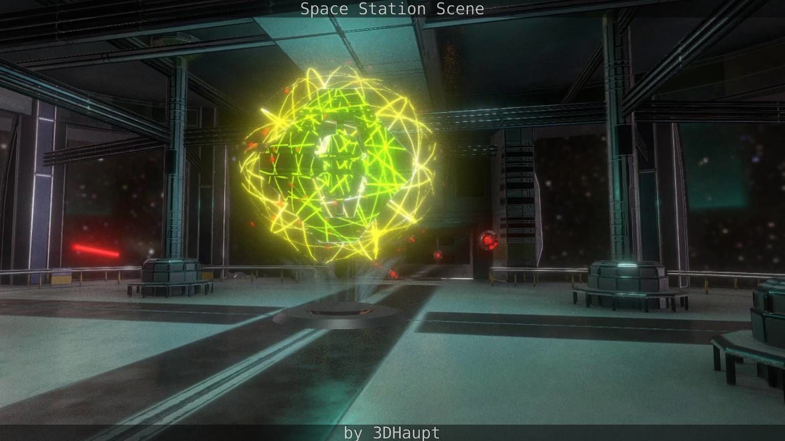 Space Station Scene  Free low-poly 3D model_89