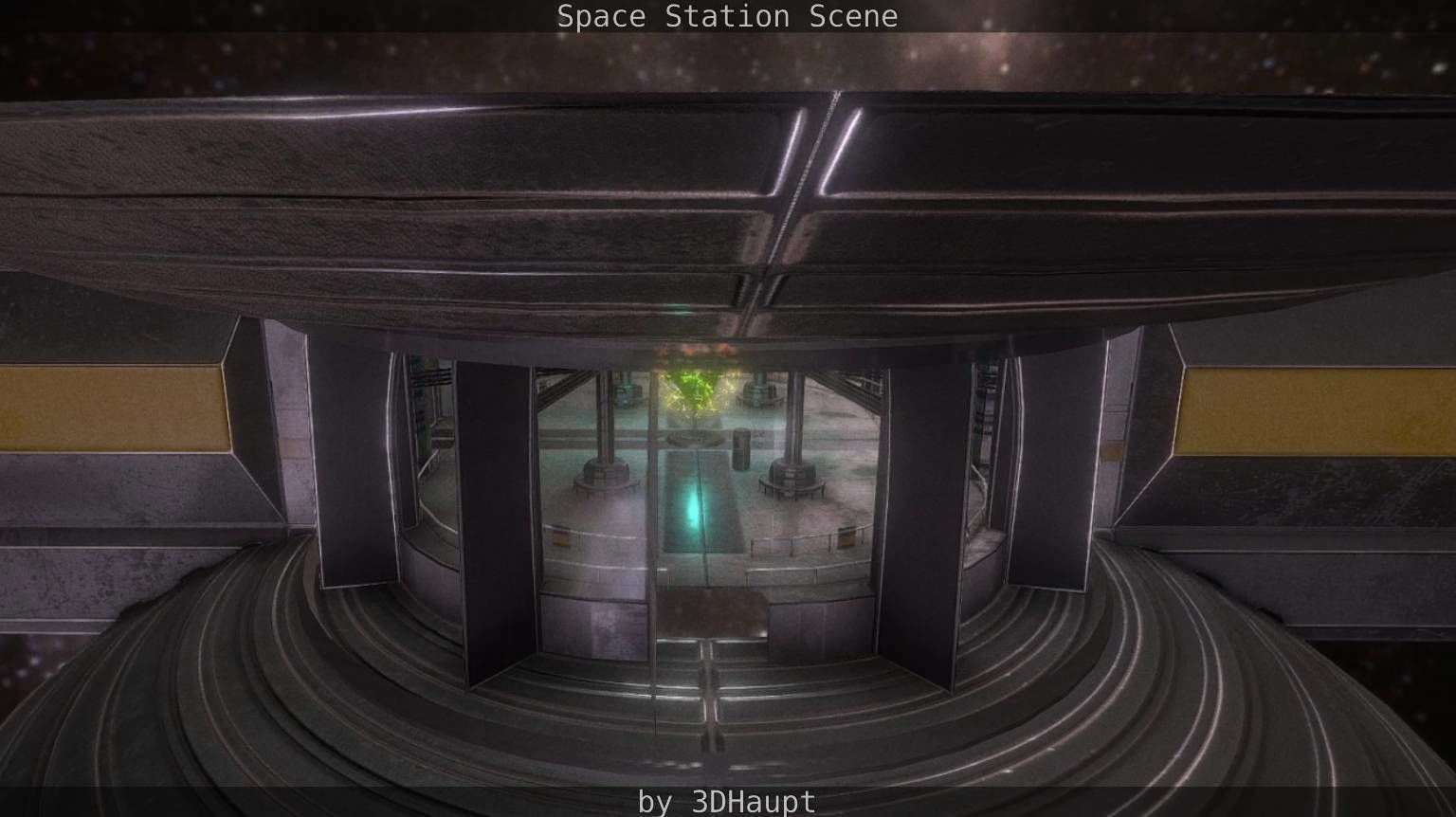 Space Station Scene  Free low-poly 3D model_68