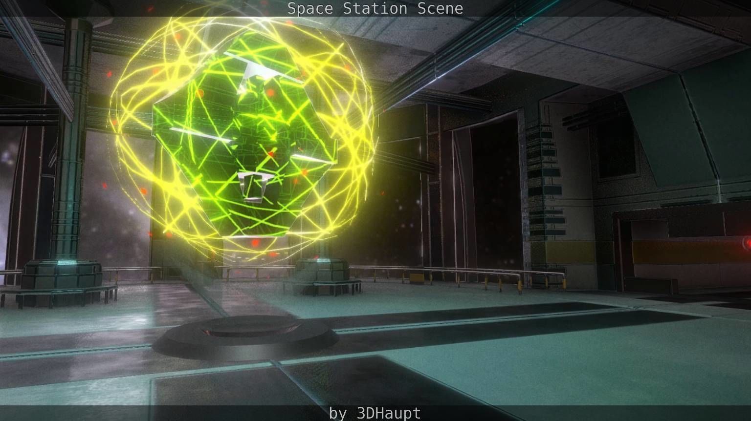 Space Station Scene  Free low-poly 3D model_27