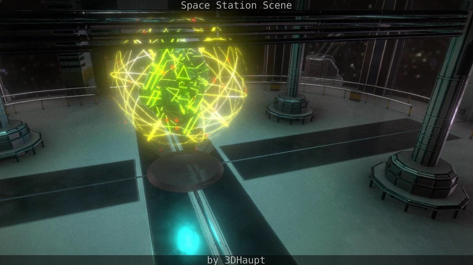 Space Station Scene  Free low-poly 3D model_101