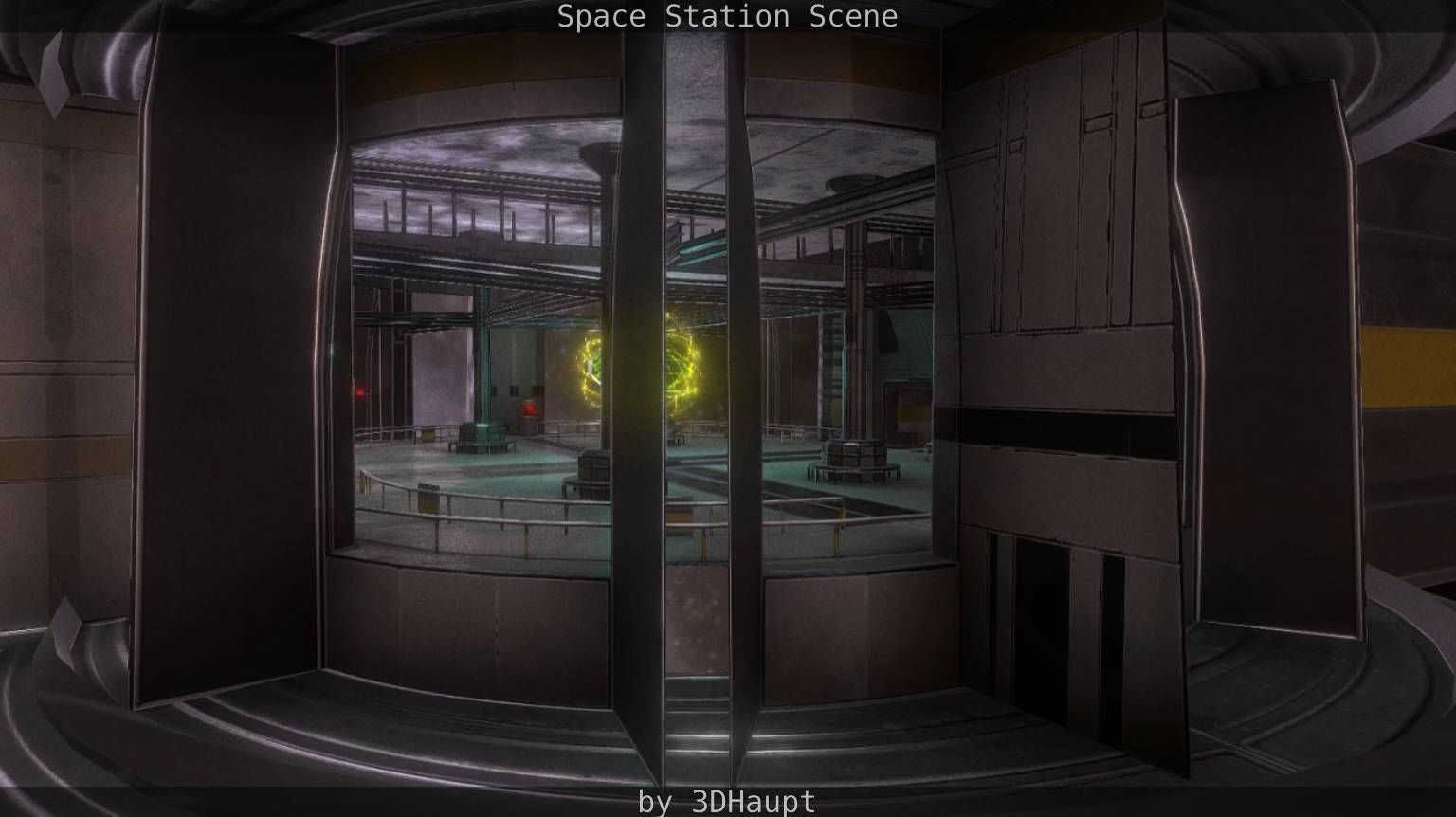 Space Station Scene  Free low-poly 3D model_50