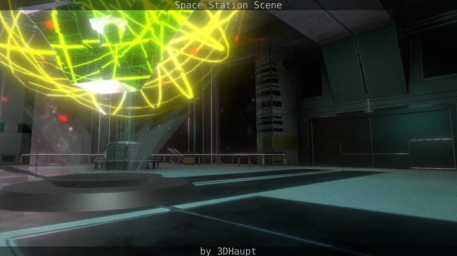 Space Station Scene  Free low-poly 3D model_102