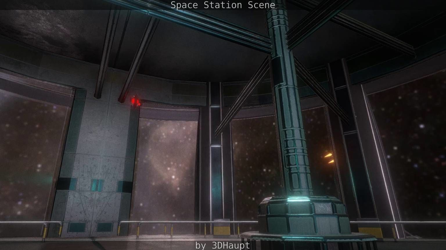 Space Station Scene  Free low-poly 3D model_25