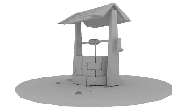 Low poly WELL model water