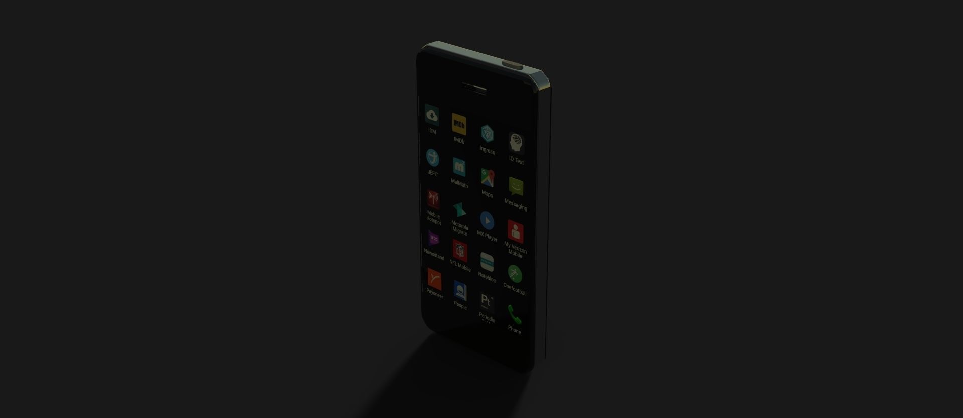 Iphone smartphone with lot of buttons 3D model_9