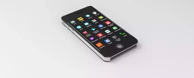 Iphone smartphone with lot of buttons 3D model