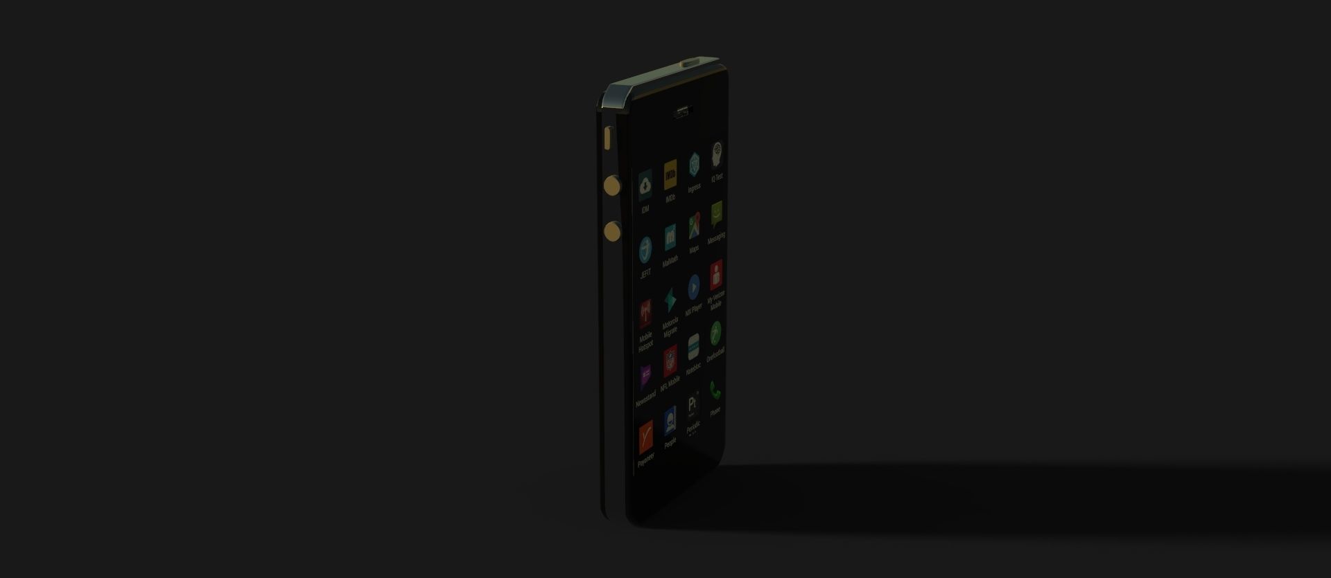 Iphone smartphone with lot of buttons 3D model_10
