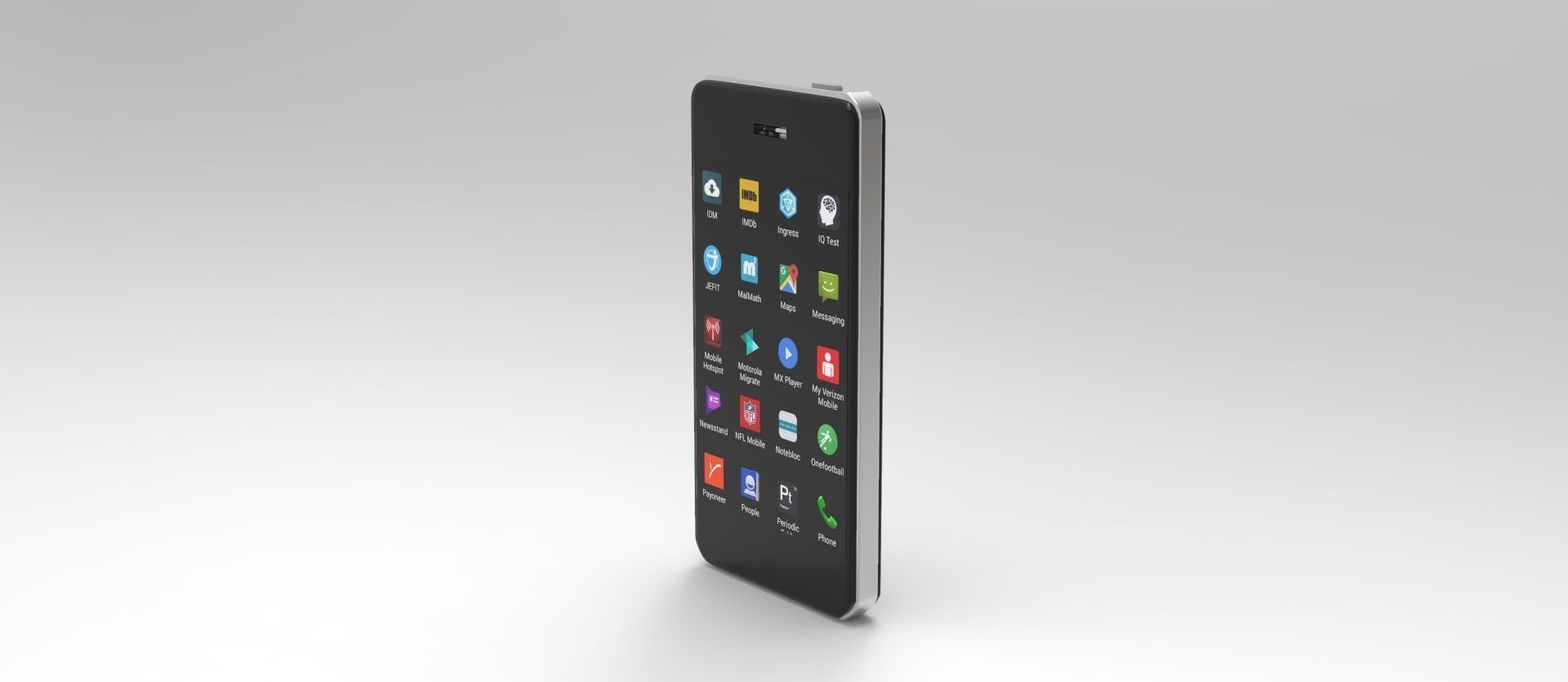 Iphone smartphone with lot of buttons 3D model_7