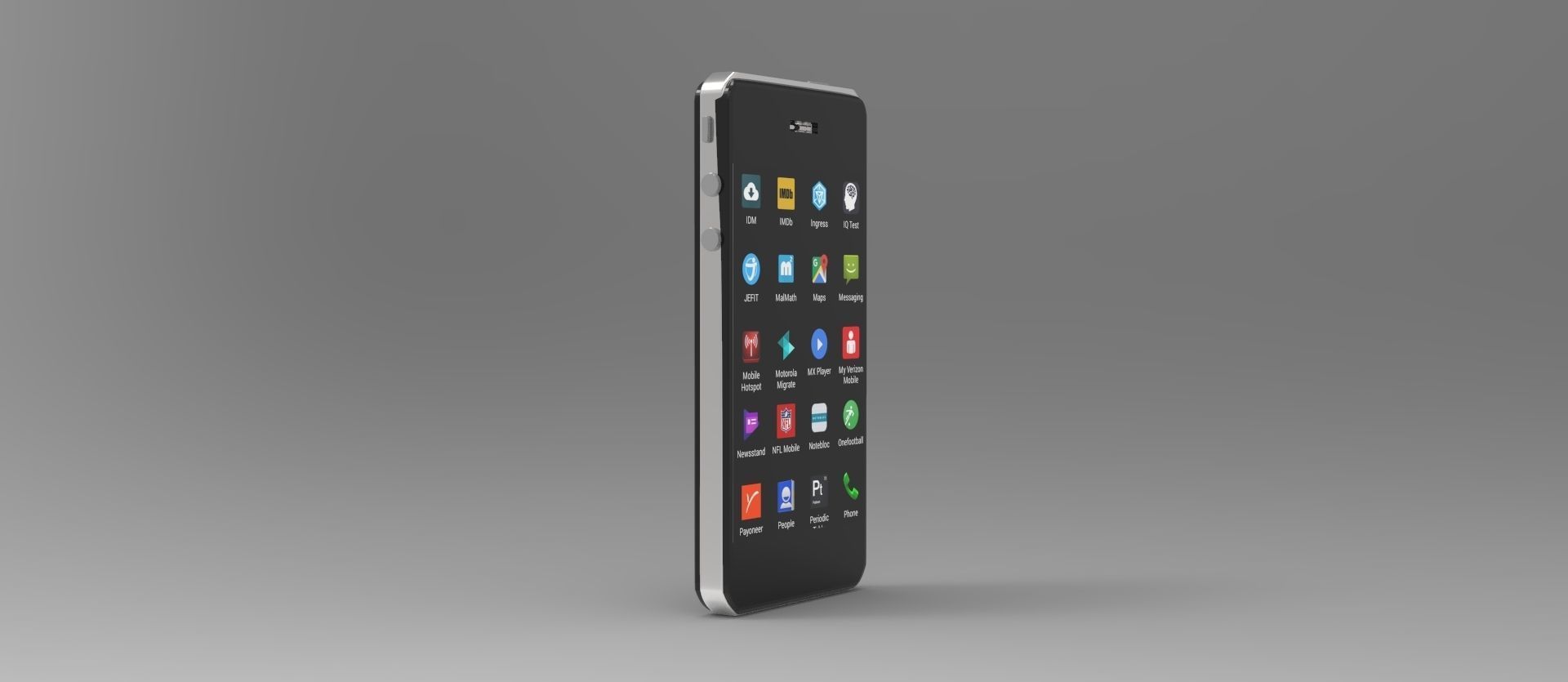 Iphone smartphone with lot of buttons 3D model_6