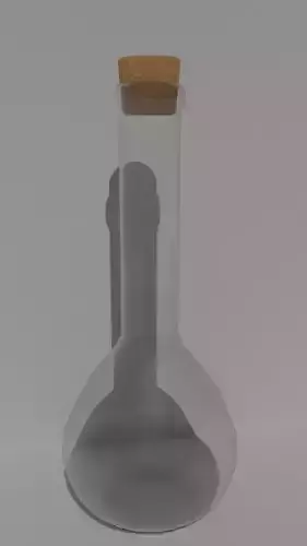 Low poly PBR flask glass Free low-poly 3D model