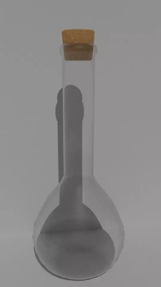 Low poly PBR flask glass Free low-poly 3D model