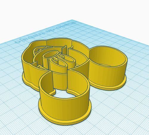 Mickey Mouse Face Cookie Cutter 3D print model_3