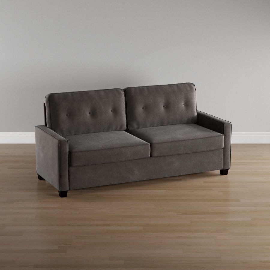 sofa suede 2 seat 3D model_1