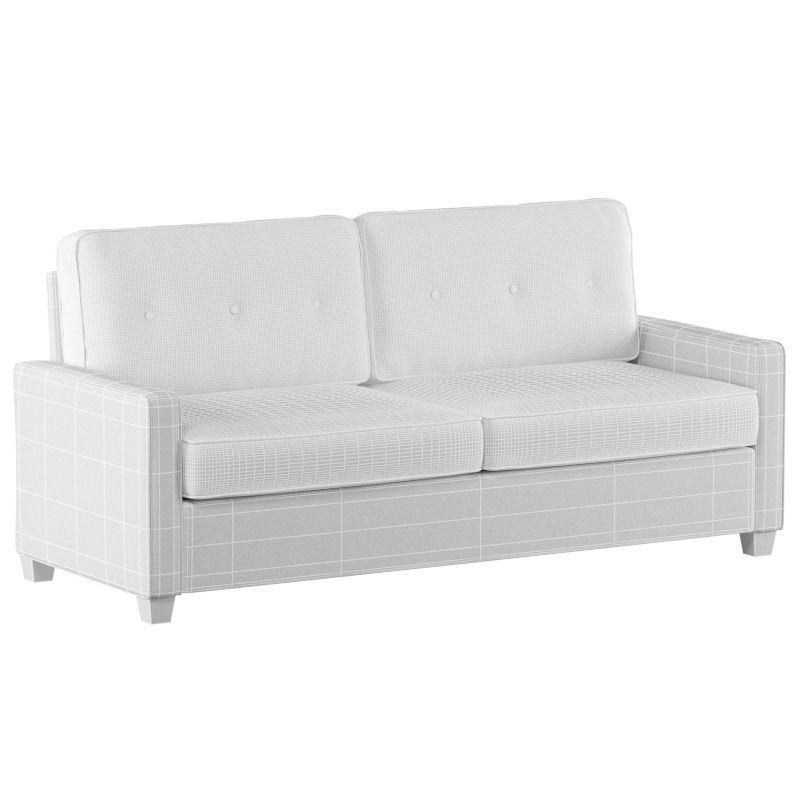 sofa suede 2 seat 3D model_12
