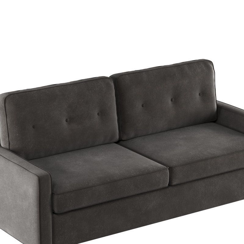 sofa suede 2 seat 3D model_9