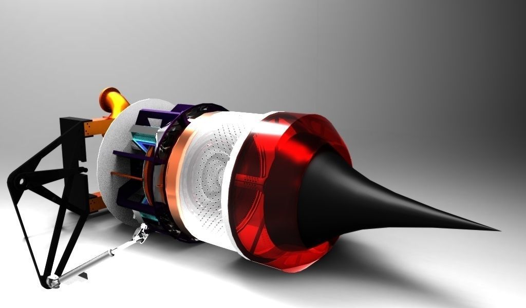 225000 LBS Thruster Free 3D model_4