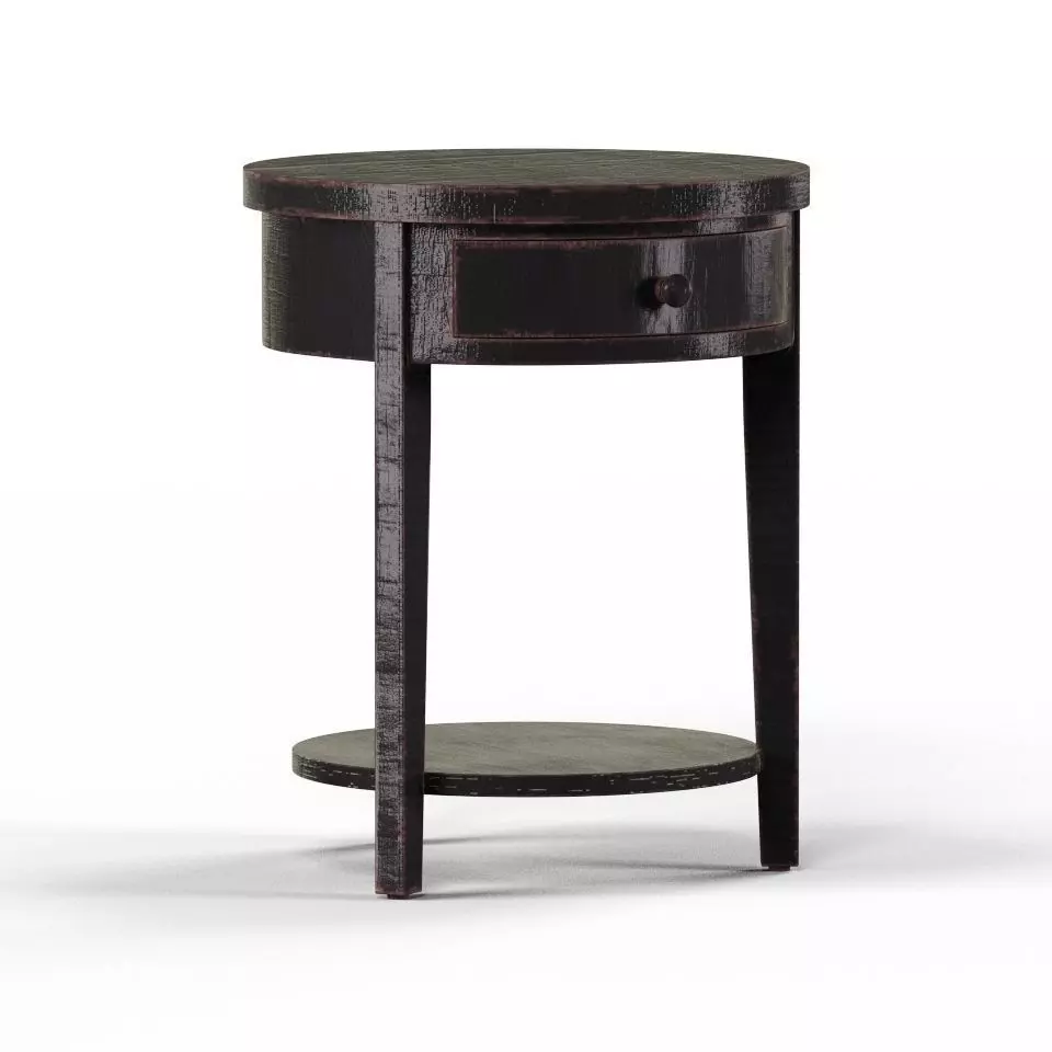 Storage End Table Low-poly 3D model_0