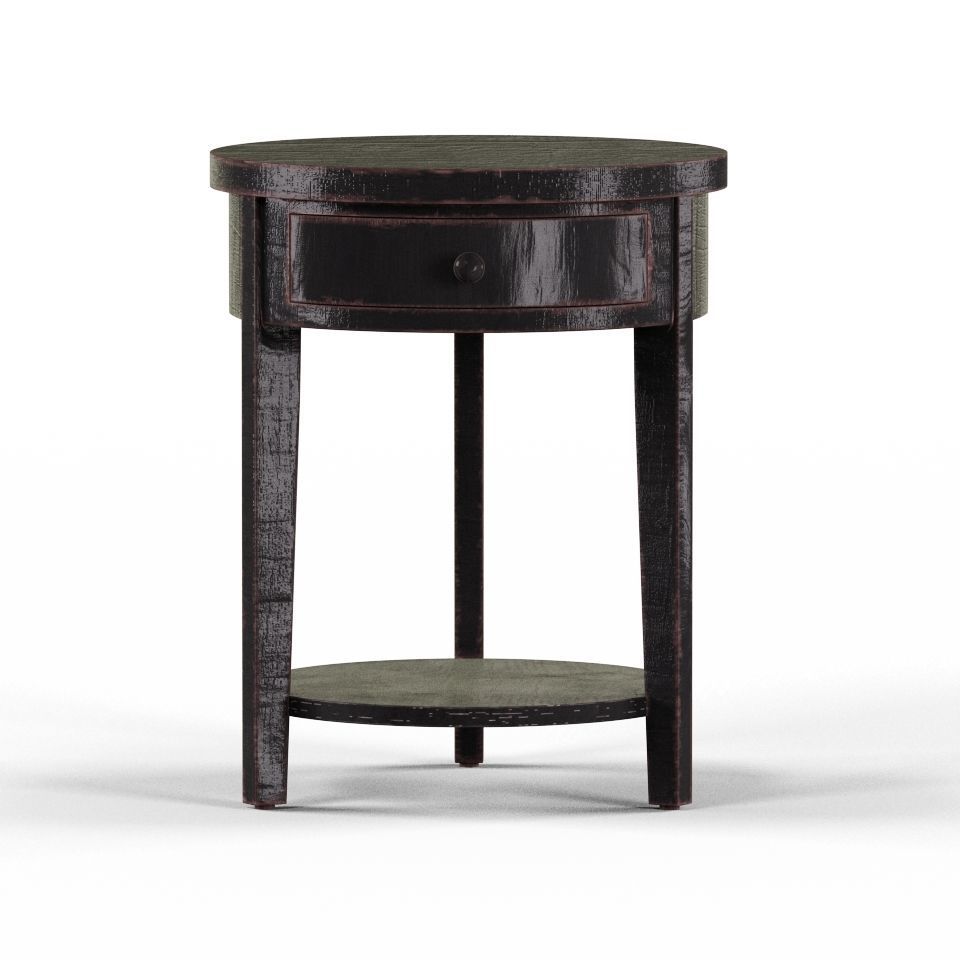 Storage End Table Low-poly 3D model_2