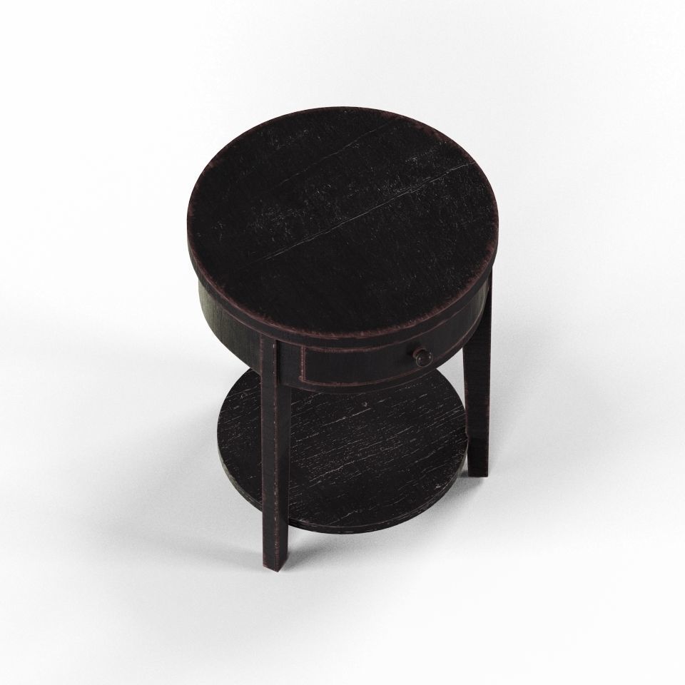 Storage End Table Low-poly 3D model_1