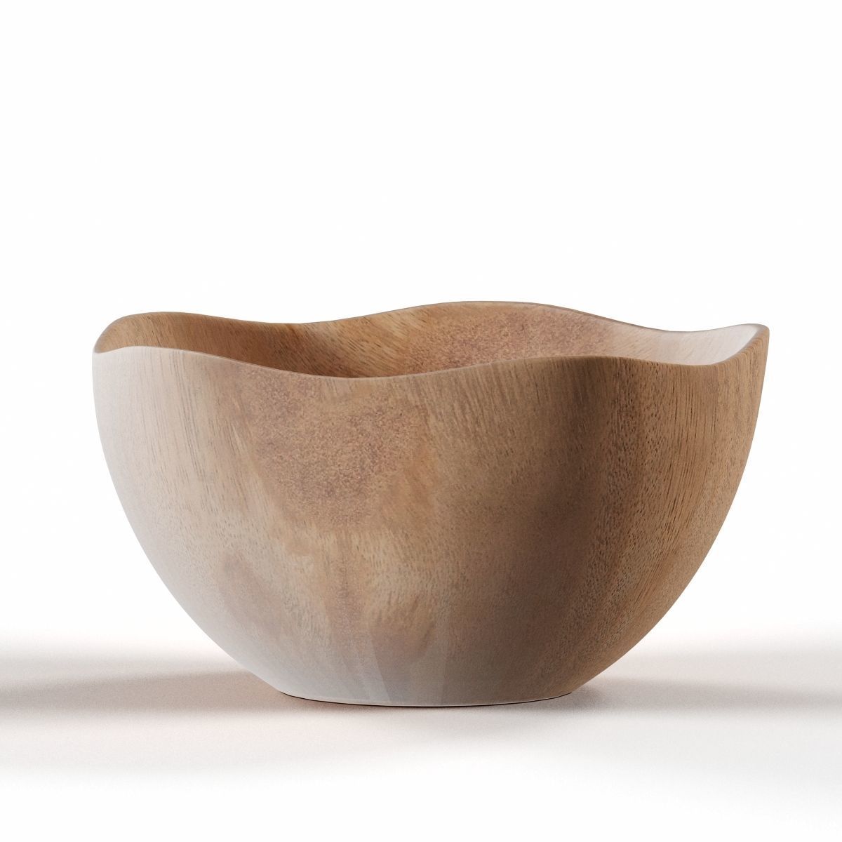 vase wood decor pot Low-poly 3D model_1