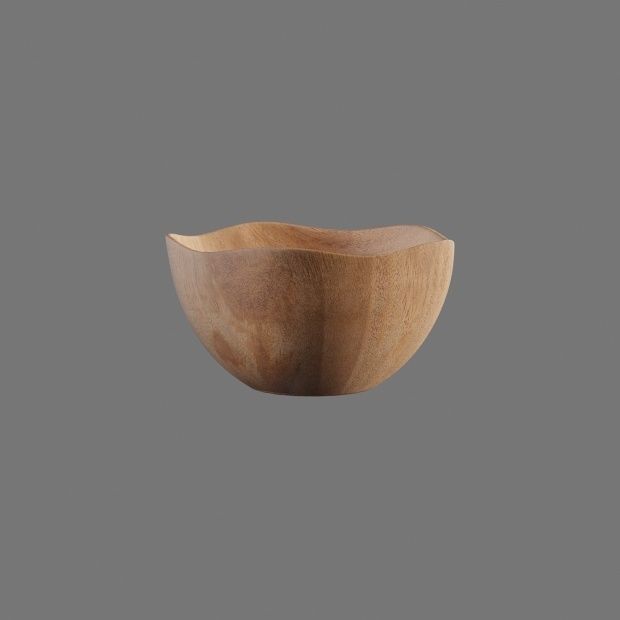 vase wood decor pot Low-poly 3D model_3