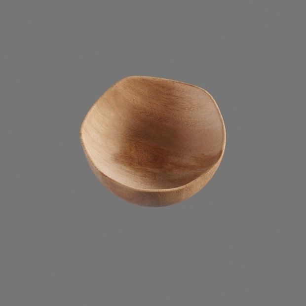 vase wood decor pot Low-poly 3D model_4