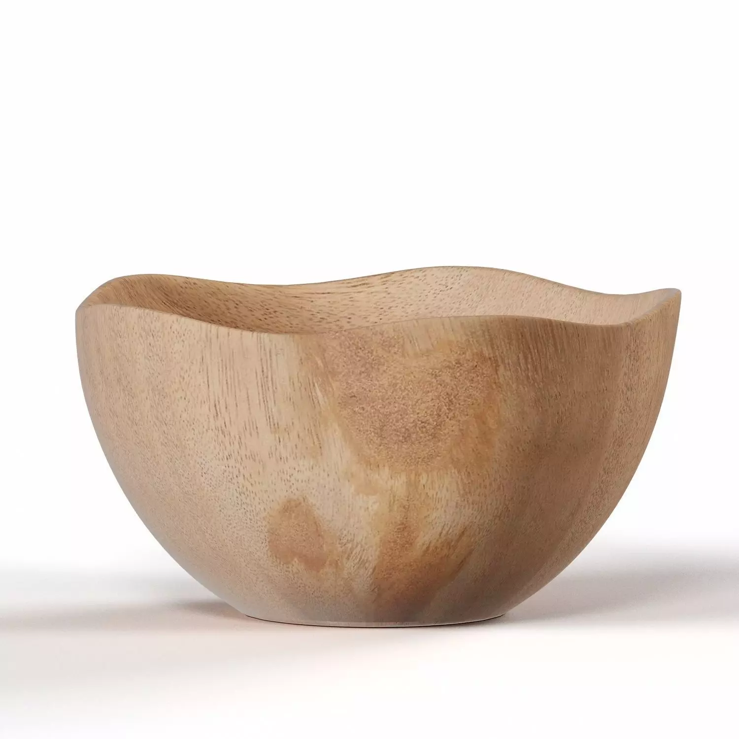 vase wood decor pot Low-poly 3D model_0